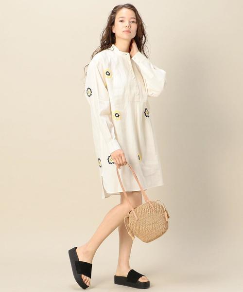 Alexa Chung embroidered floral tunic dress