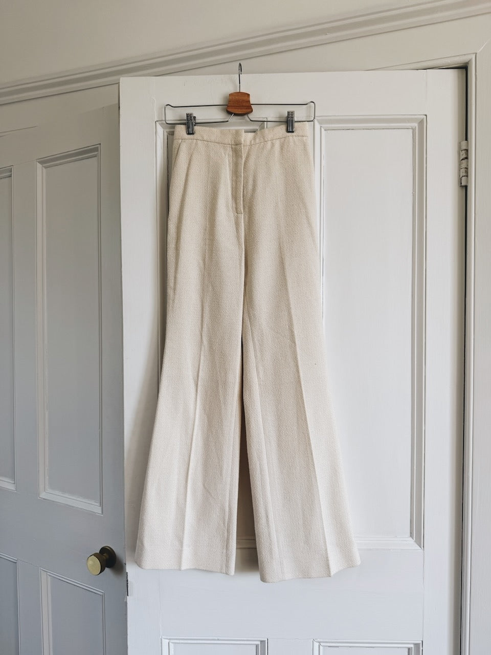 Alexa Chung ivory cotton boucle 'Francoise' pants Palace of Nowhere
