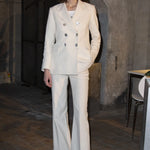 Alexa Chung ivory cotton boucle 'Francoise' pants Palace of Nowhere
