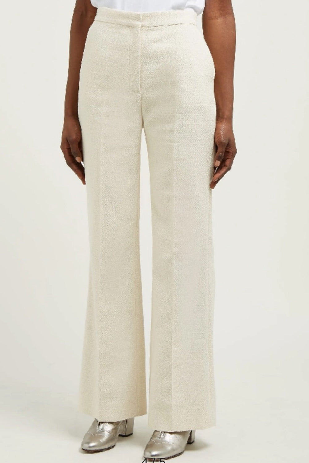 Alexa Chung ivory cotton boucle 'Francoise' pants Palace of Nowhere