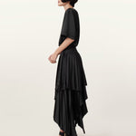 All Saints black pleated 'Kat' midi skirt Palace of Nowhere