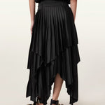 All Saints black pleated 'Kat' midi skirt Palace of Nowhere