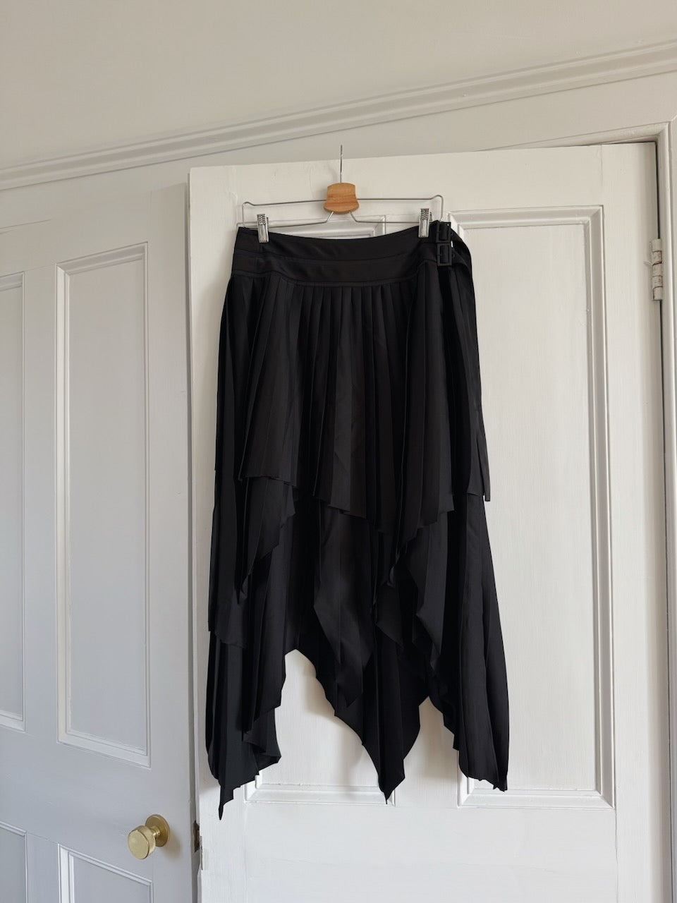All Saints black pleated 'Kat' midi skirt Palace of Nowhere