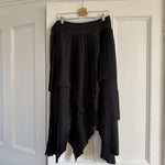 All Saints black pleated 'Kat' midi skirt Palace of Nowhere