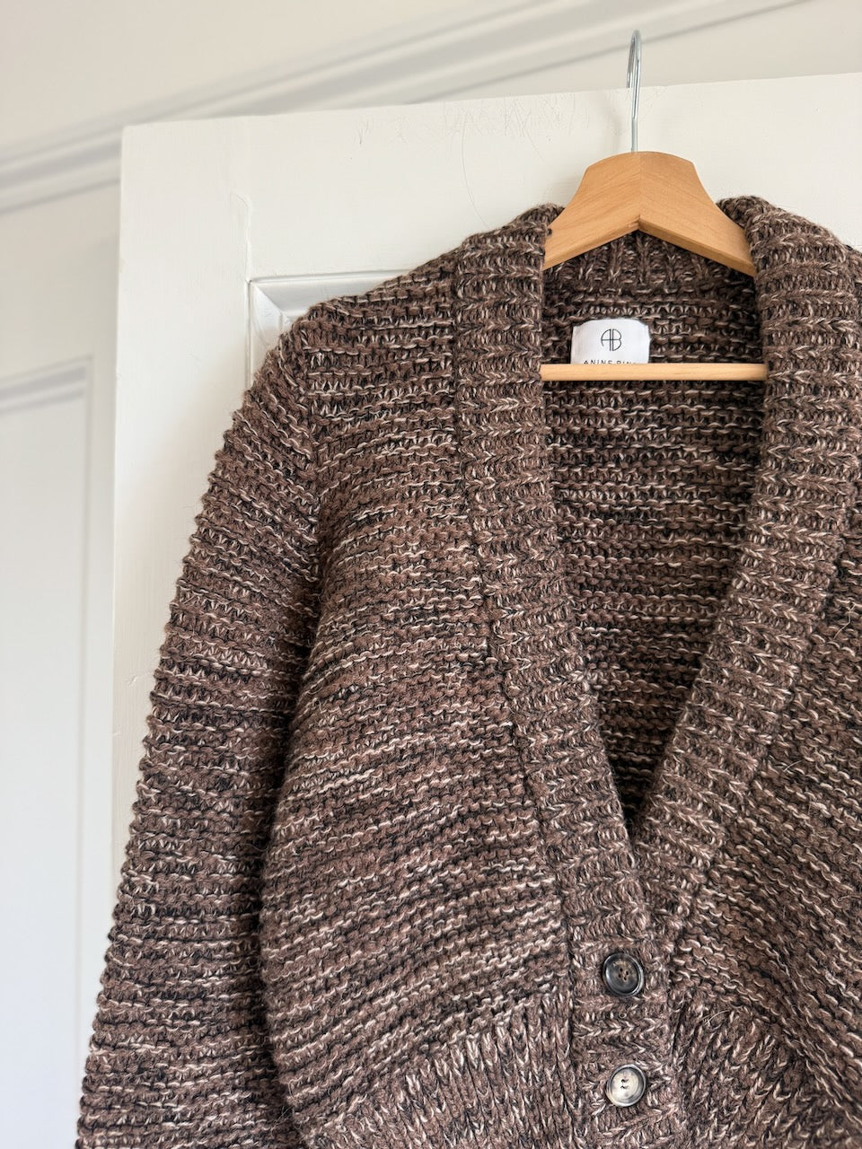 Anine Bing marled brown alpaca blend Dayna cardigan Palace of Nowhere
