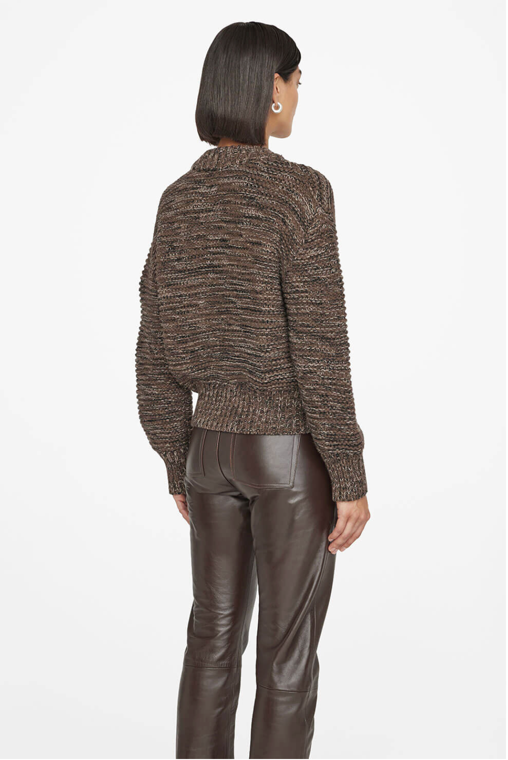 Anine Bing marled brown alpaca blend Dayna cardigan Palace of Nowhere