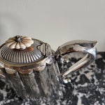 Antique 19th century silver plated scalloped coffee pot Palace of Nowhere