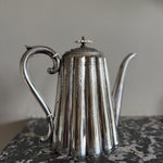 Antique 19th century silver plated scalloped coffee pot Palace of Nowhere