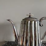 Antique 19th century silver plated scalloped coffee pot Palace of Nowhere