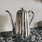Antique 19th century silver plated scalloped coffee pot Palace of Nowhere