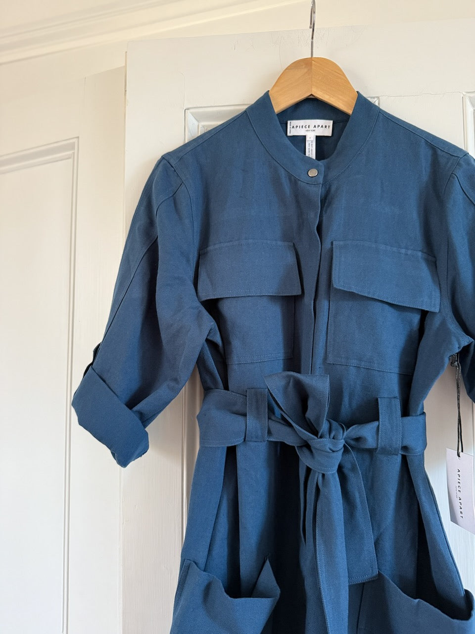 Apiece Apart 'Kiva' utility linen blend jumpsuit Palace of Nowhere