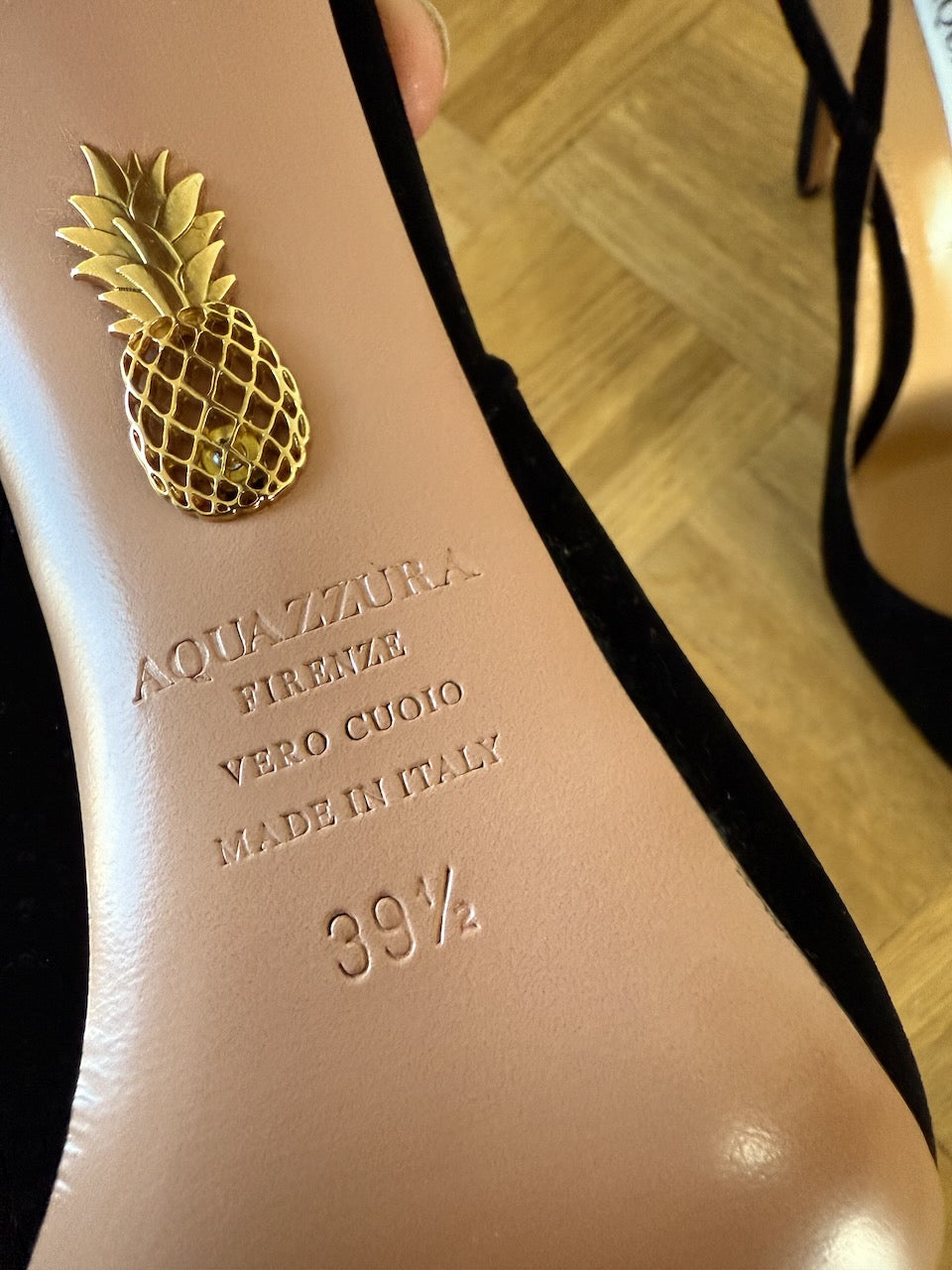 Aquazzura black suede bow tie heels Palace of Nowhere