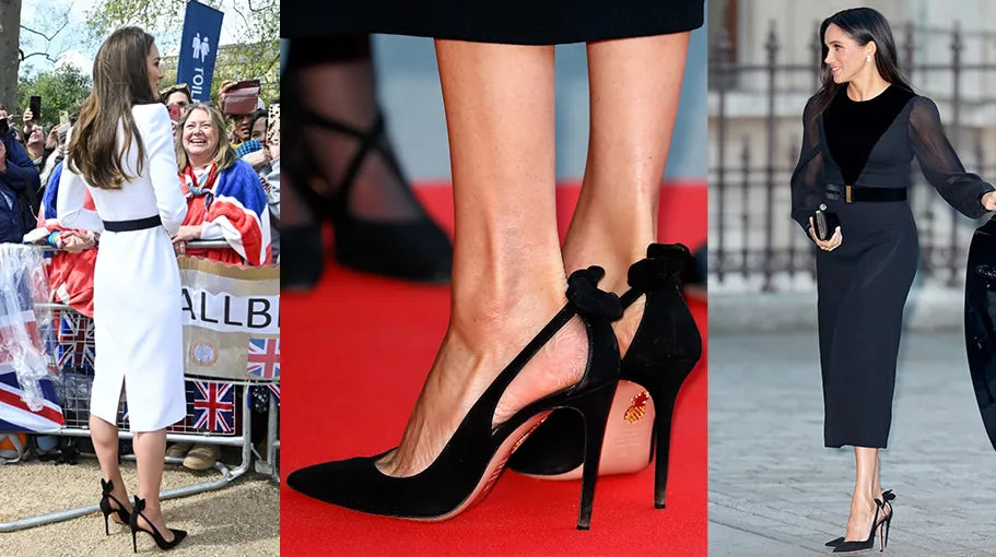 Aquazzura black suede bow tie heels Palace of Nowhere