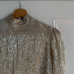 Bella Freud champagne gold lame silk blouse Palace of Nowhere
