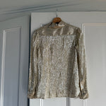 Bella Freud champagne gold lame silk blouse Palace of Nowhere