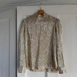 Bella Freud champagne gold lame silk blouse Palace of Nowhere