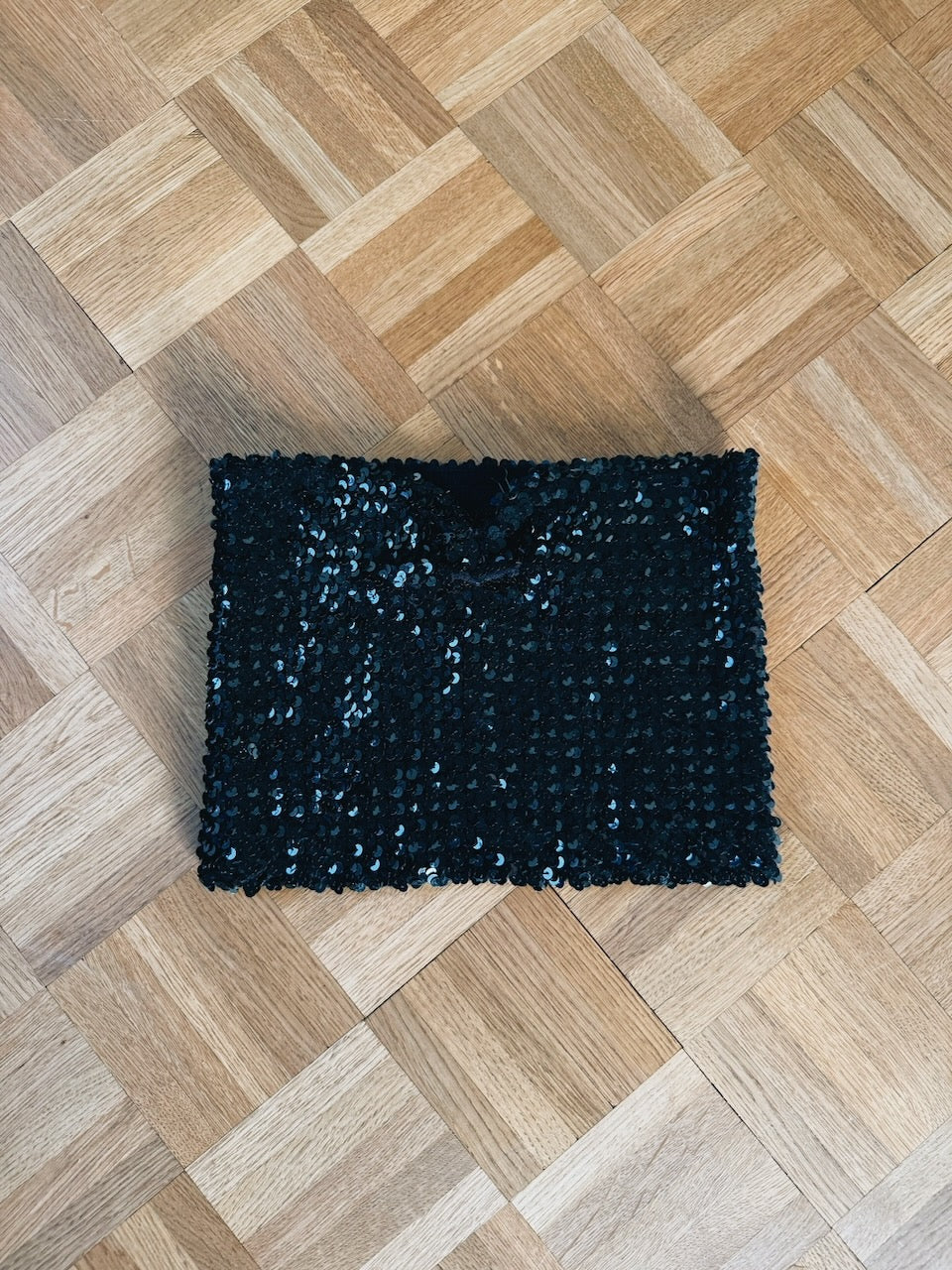 Black sequin bandeau top Palace of Nowhere