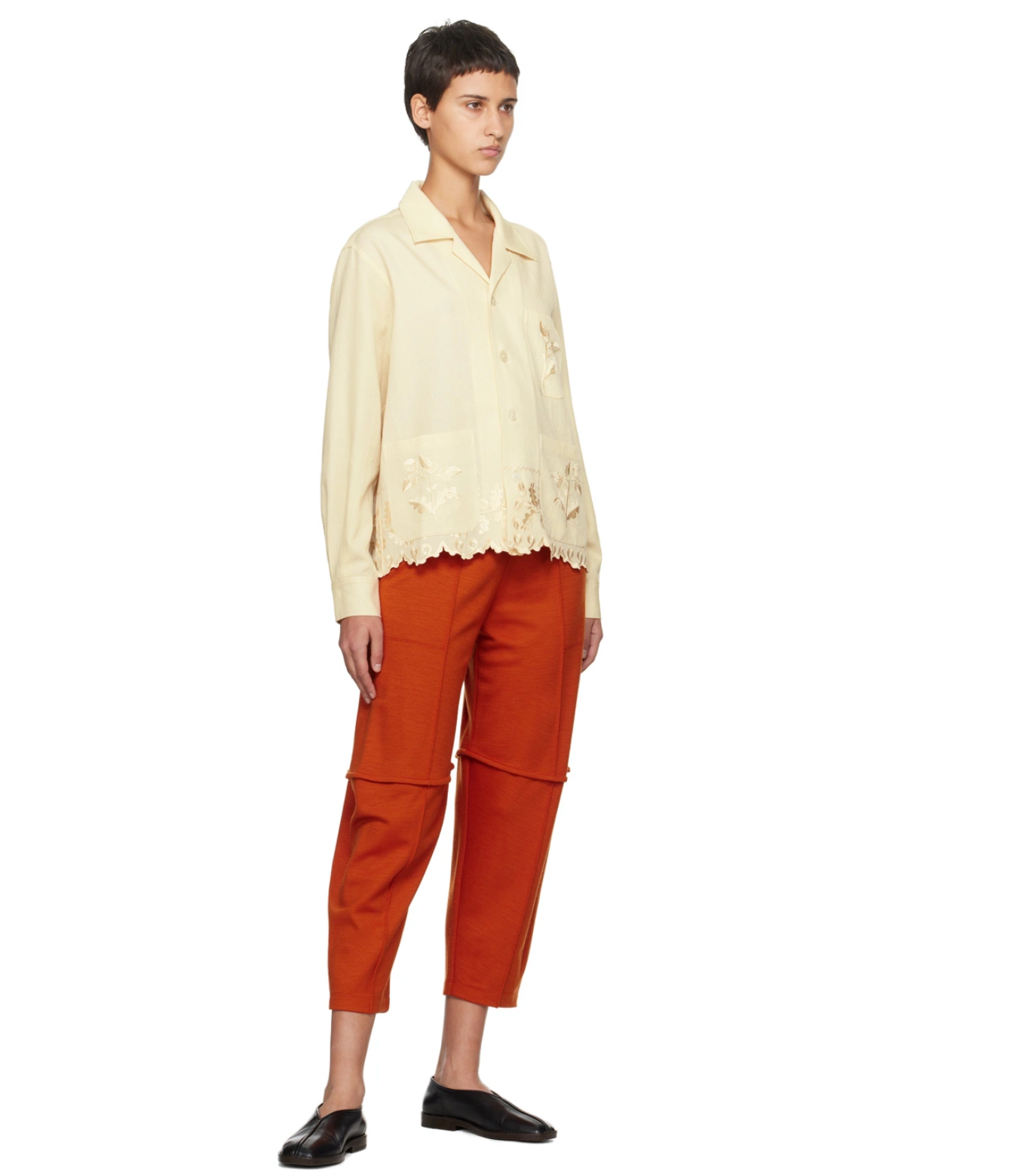 Bode ecru scalloped acorn shirt/ light jacket at Palace of Nowhere