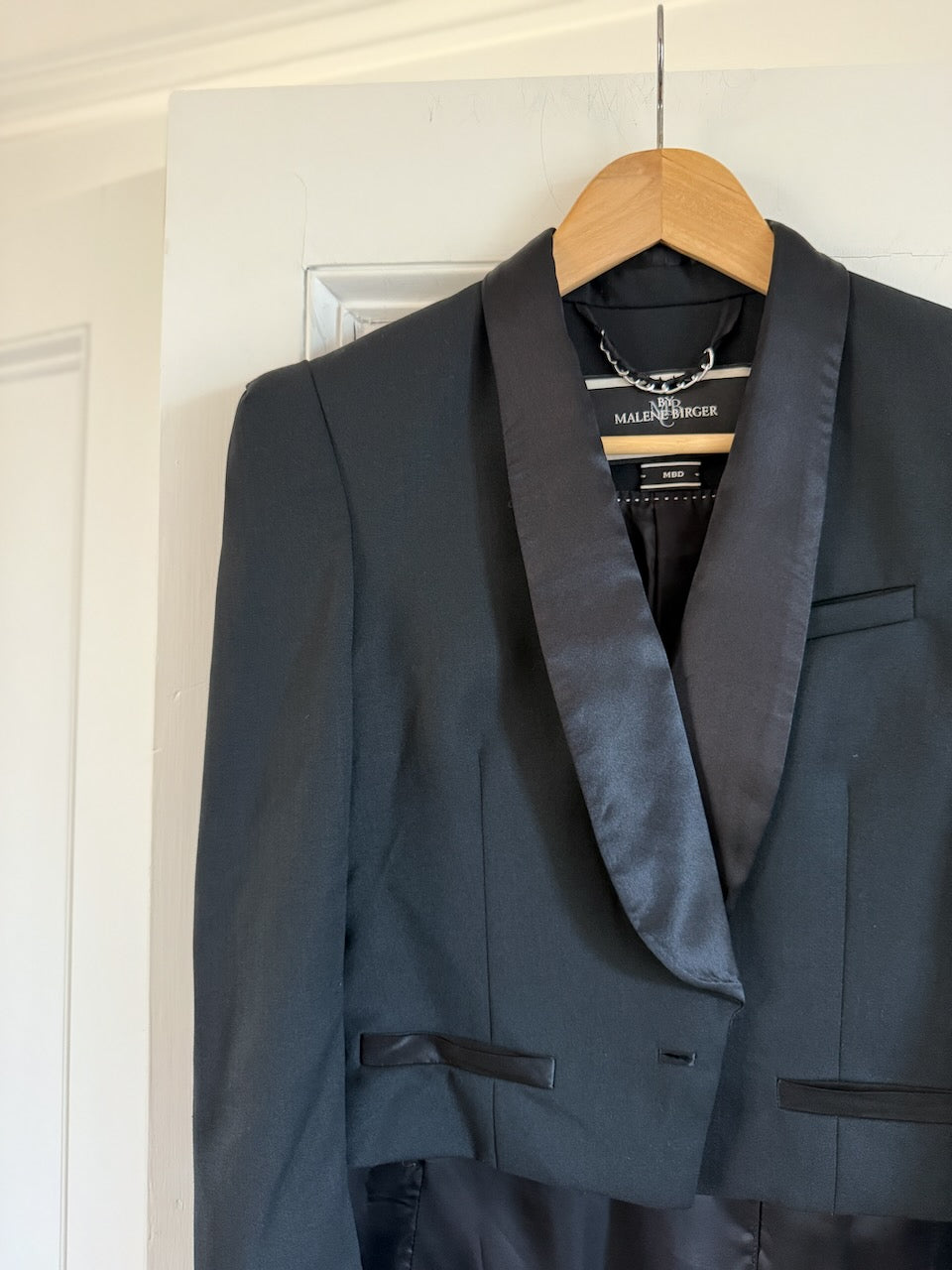 By Malene Birger black wool blend tuxedo jacket with tails Palace of Nowhere