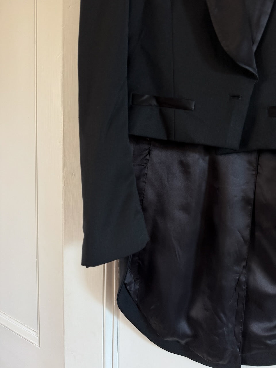 By Malene Birger black wool blend tuxedo jacket with tails Palace of Nowhere