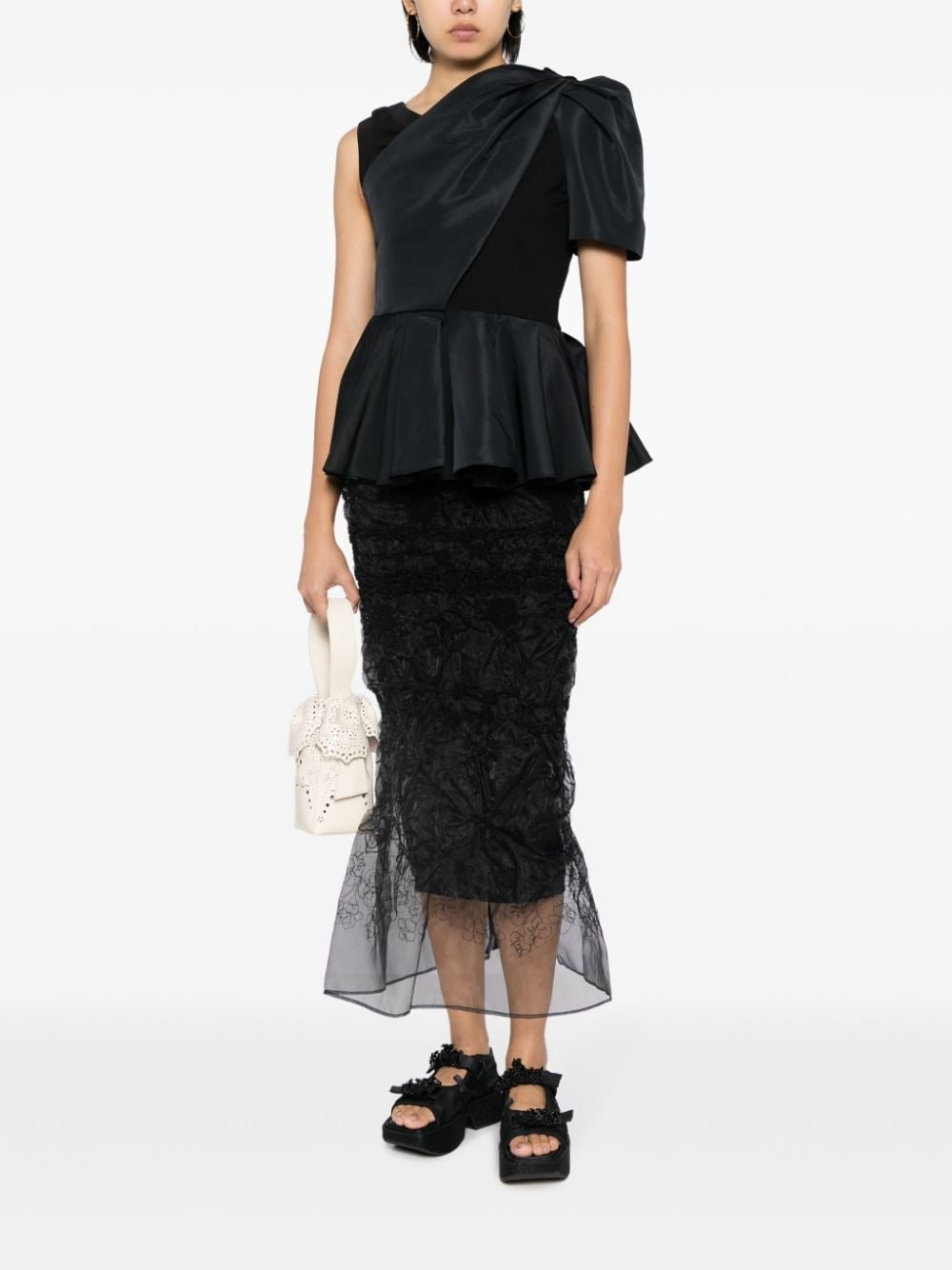 Cecilie Bahnsen embroidered black Universe skirt Palace of Nowhere