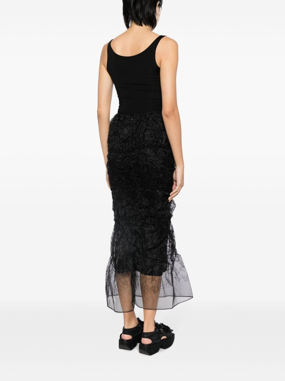 Cecilie Bahnsen embroidered black Universe skirt Palace of Nowhere