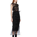 Cecilie Bahnsen embroidered black Universe skirt Palace of Nowhere