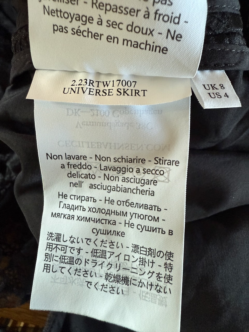 Cecilie Bahnsen embroidered black Universe skirt Palace of Nowhere