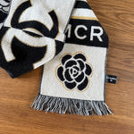 Chanel cashmere blend fringed MCR Camellia scarf at Palace of Nowhere