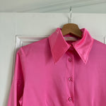 Chloe bubblegum pink silk satin shirt