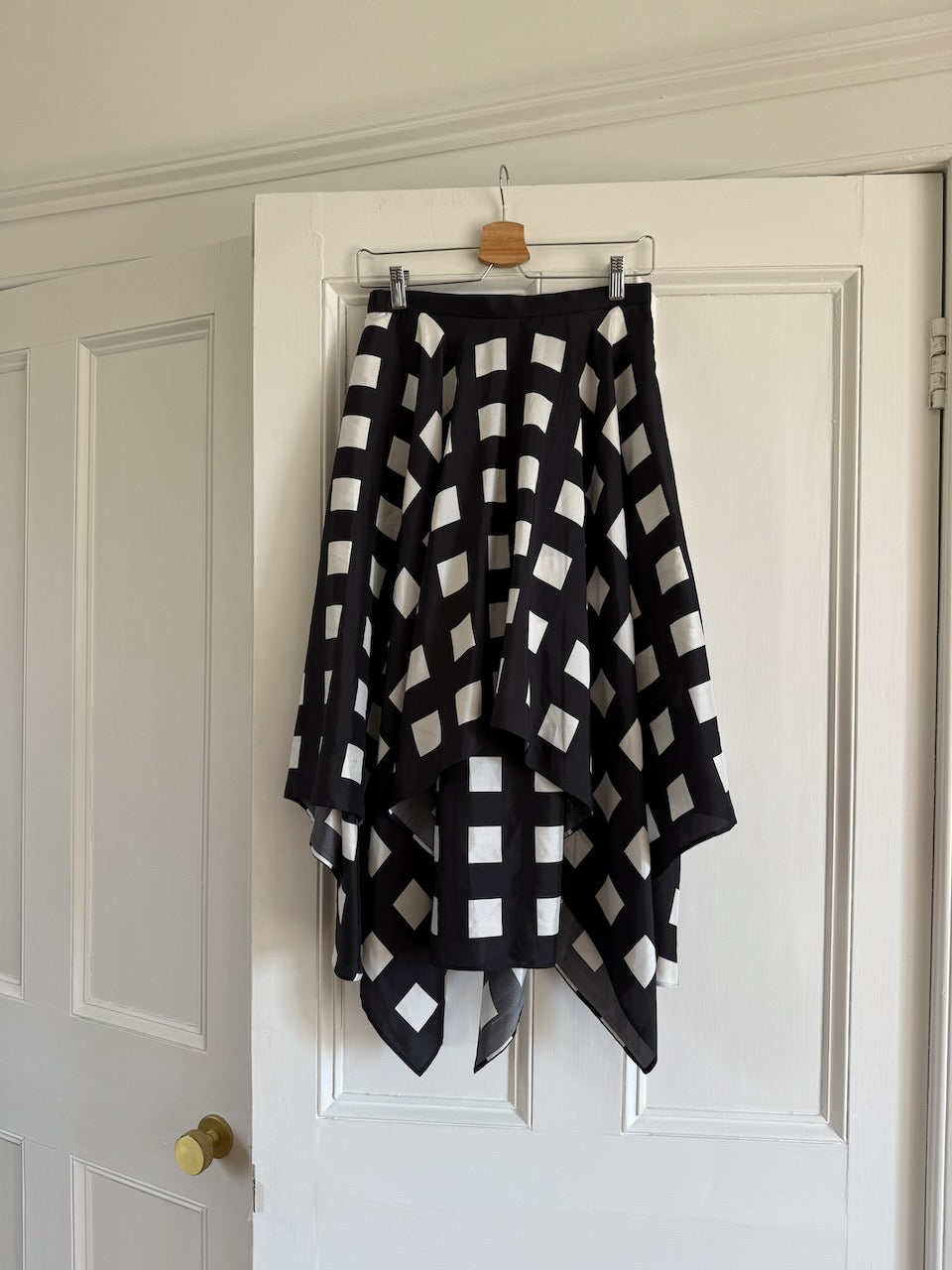 Christopher Kane Resort 18 windowpane check silk midi skirt Palace of Nowhere