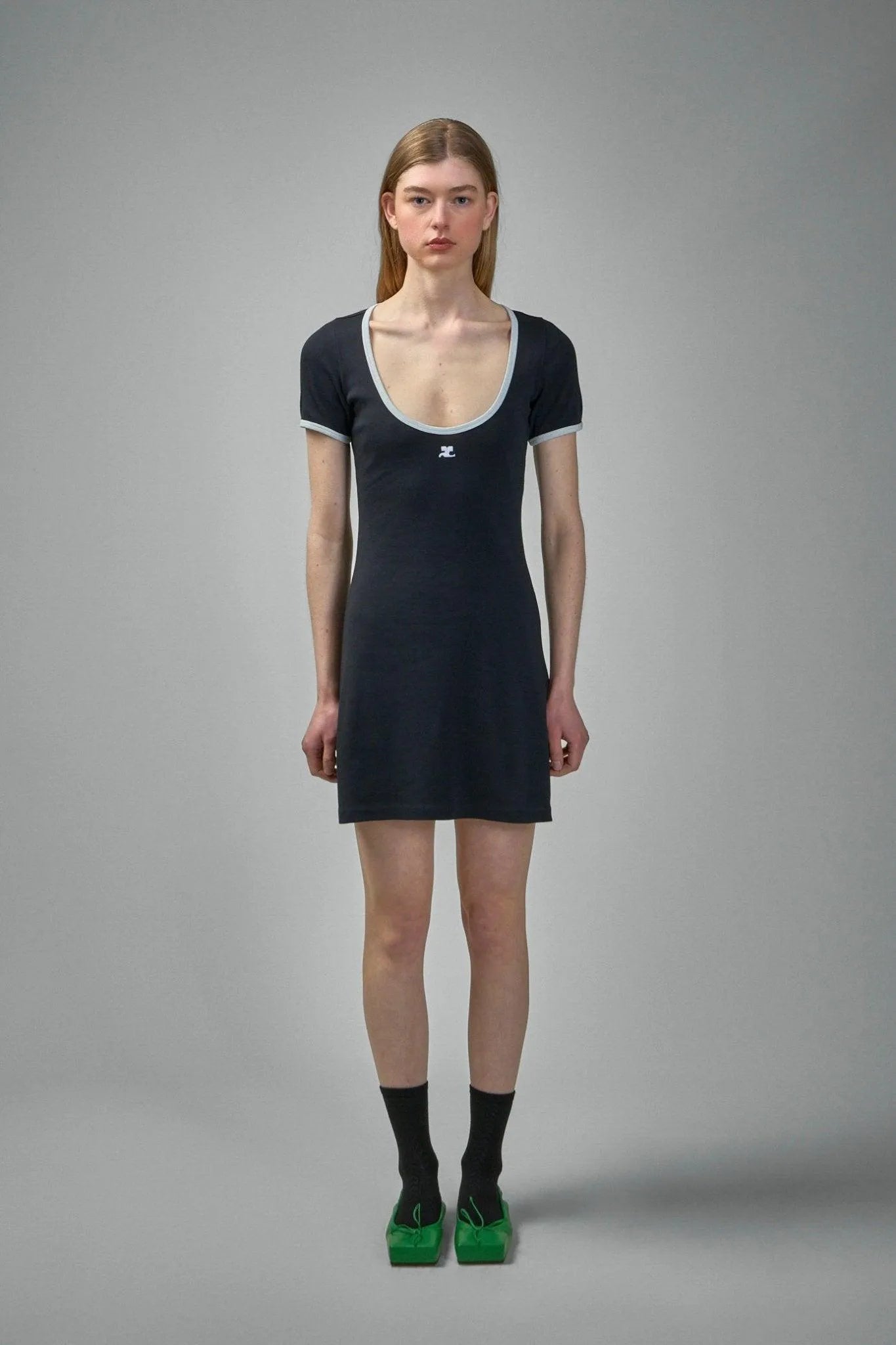 Courreges scoop neck monochrome mini dress Palace of Nowhere