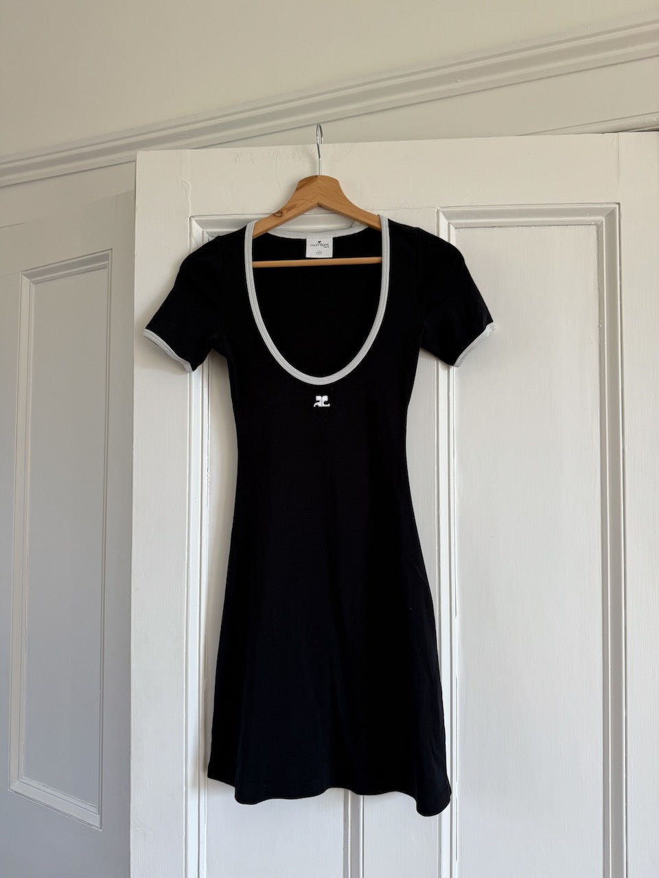 Courreges scoop neck monochrome mini dress Palace of Nowhere