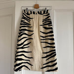 Dries van Noten 'Shea' zebra print chenille midi skirt at Palace of Nowhere