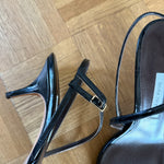 Emme Parsons 'Hugo' black embossed leather low heel sandals Palace of Nowhere