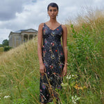 Erdem x H&M black floral sequin dress Palace of Nowhere