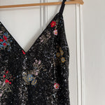Erdem x H&M black floral sequin dress Palace of Nowhere