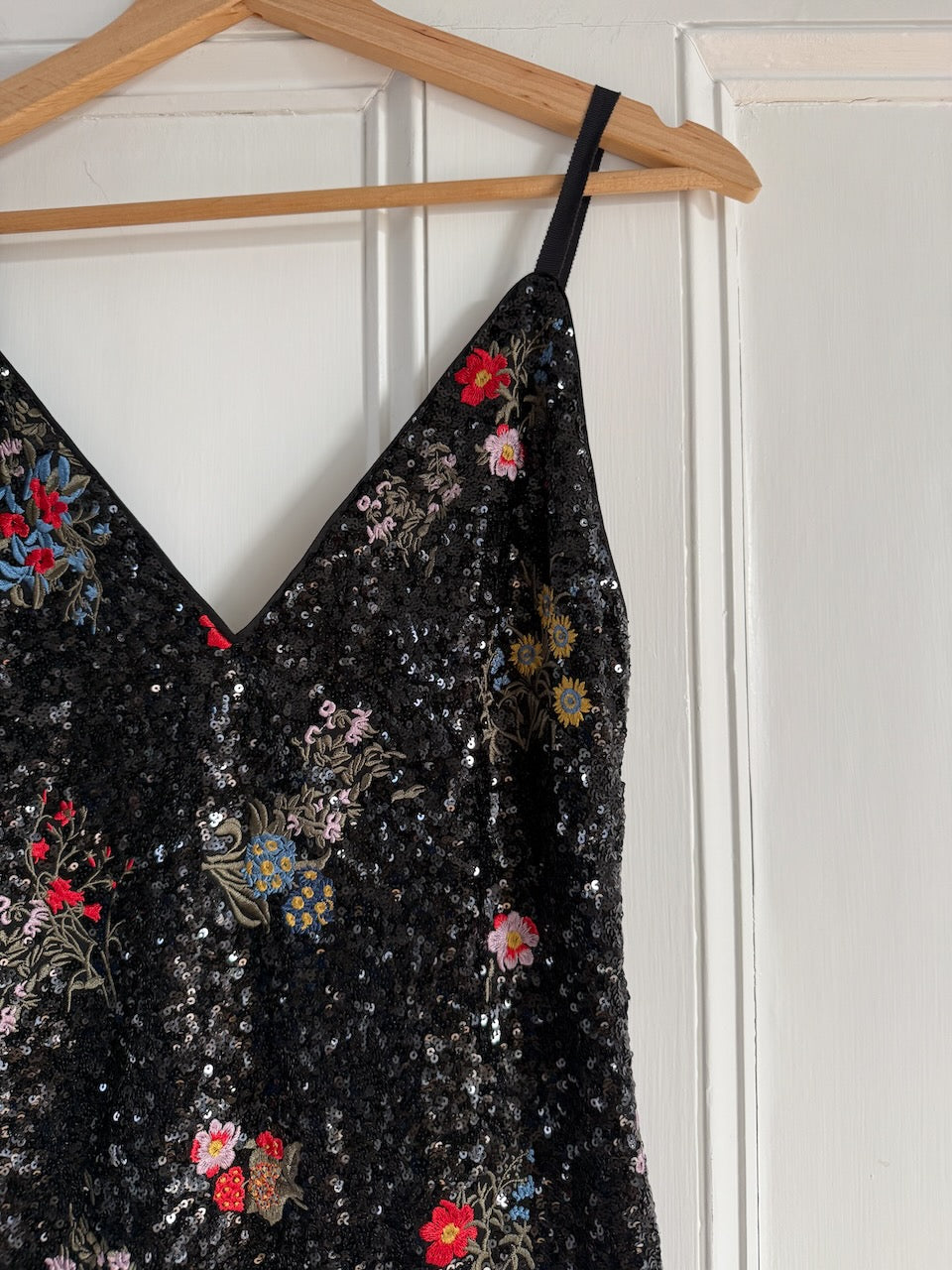 Erdem x H&M black floral sequin dress Palace of Nowhere