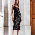 Erdem x H&M black floral sequin dress Palace of Nowhere