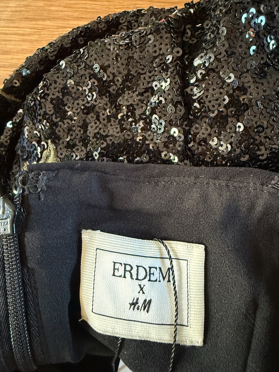 Erdem x H&M black floral sequin dress Palace of Nowhere