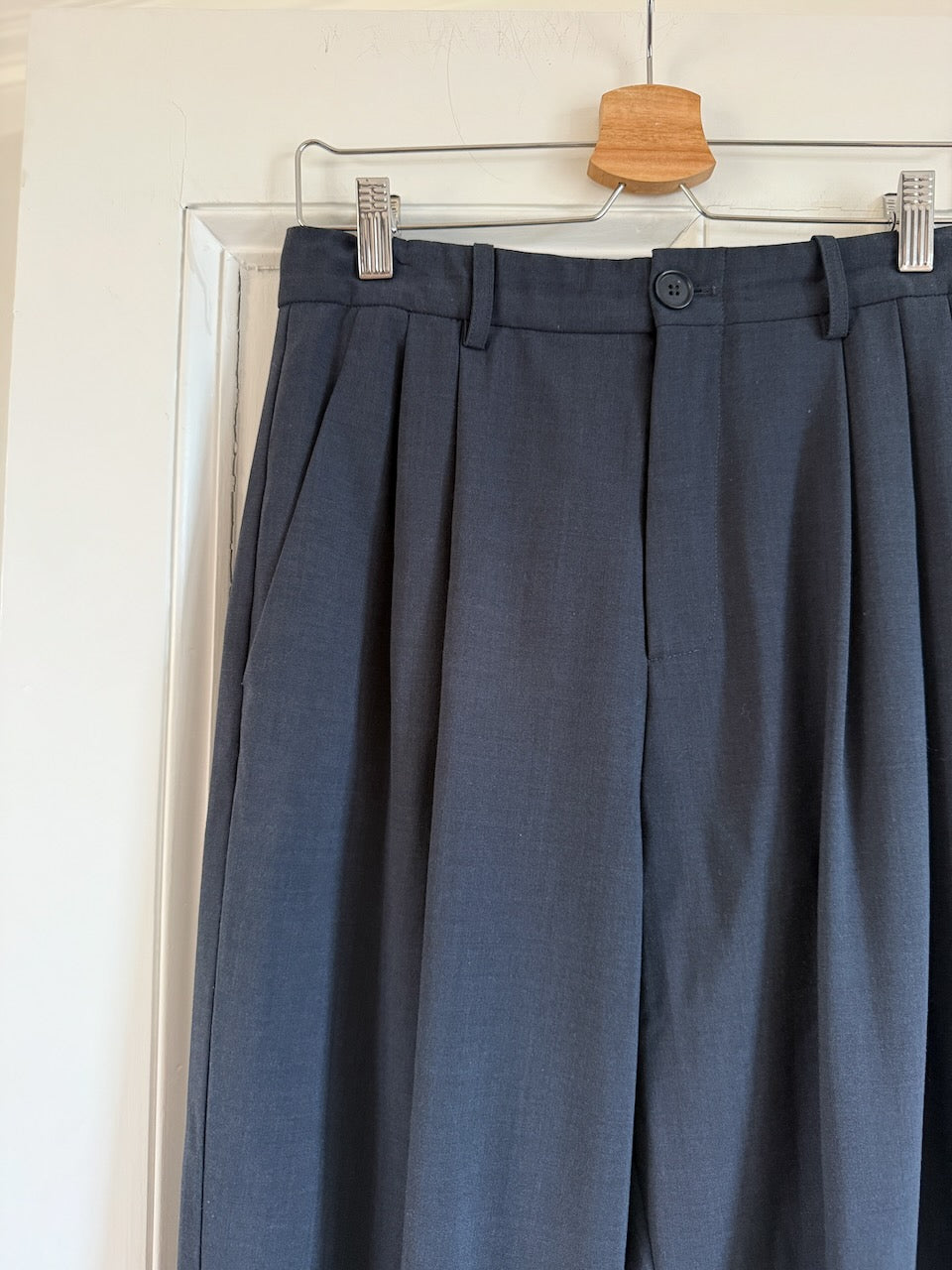 Erika Cavallini tailored grey slouchy cut wool blend trousers Palace of Nowhere