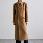 Filippa K brushed wool double breasted long coat 