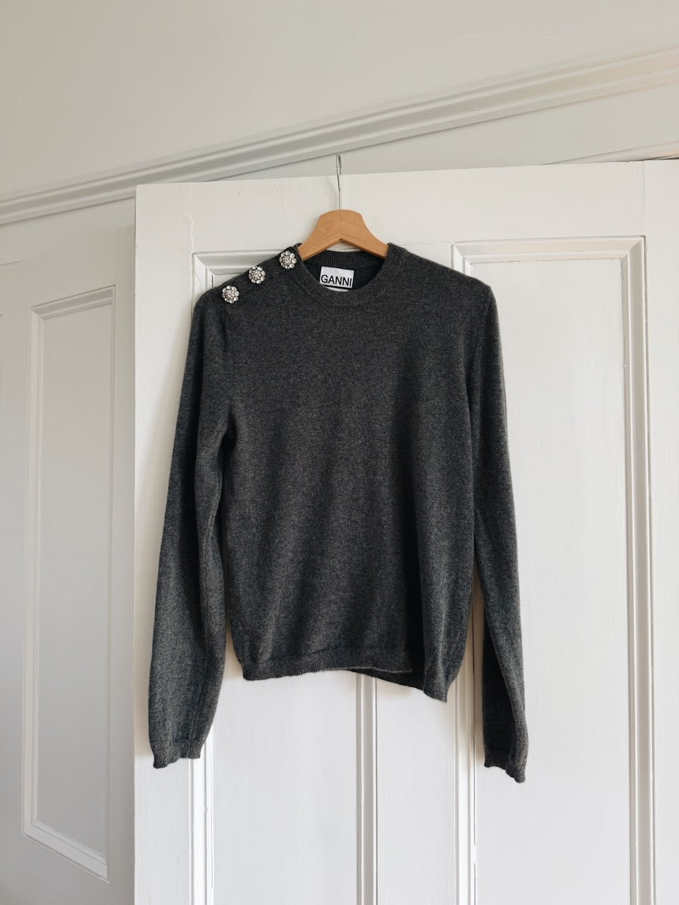 Ganni crystal embellished cashmere jumper Palace of Nowhere