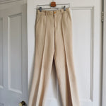 Gucci beige silk wool blend high-waisted flare trousers Palace of Nowhere