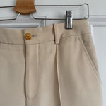Gucci beige silk wool blend high-waisted flare trousers Palace of Nowhere