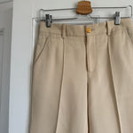 Gucci beige silk wool blend high-waisted flare trousers Palace of Nowhere