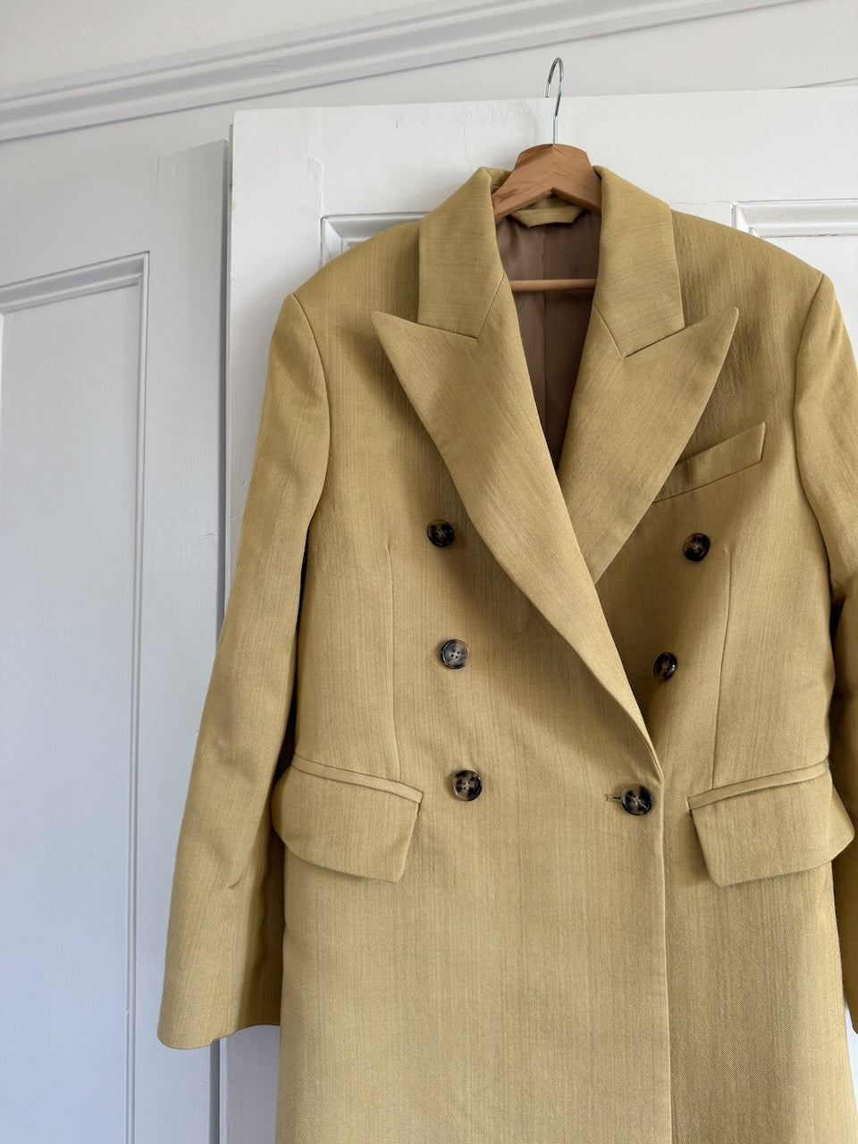 H&M Studio double-breasted mustard wool blend maxi coat Palace of Nowhere