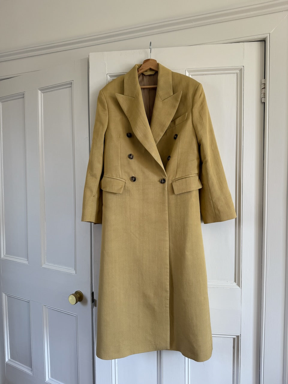 H&M Studio double-breasted mustard wool blend maxi coat Palace of Nowhere