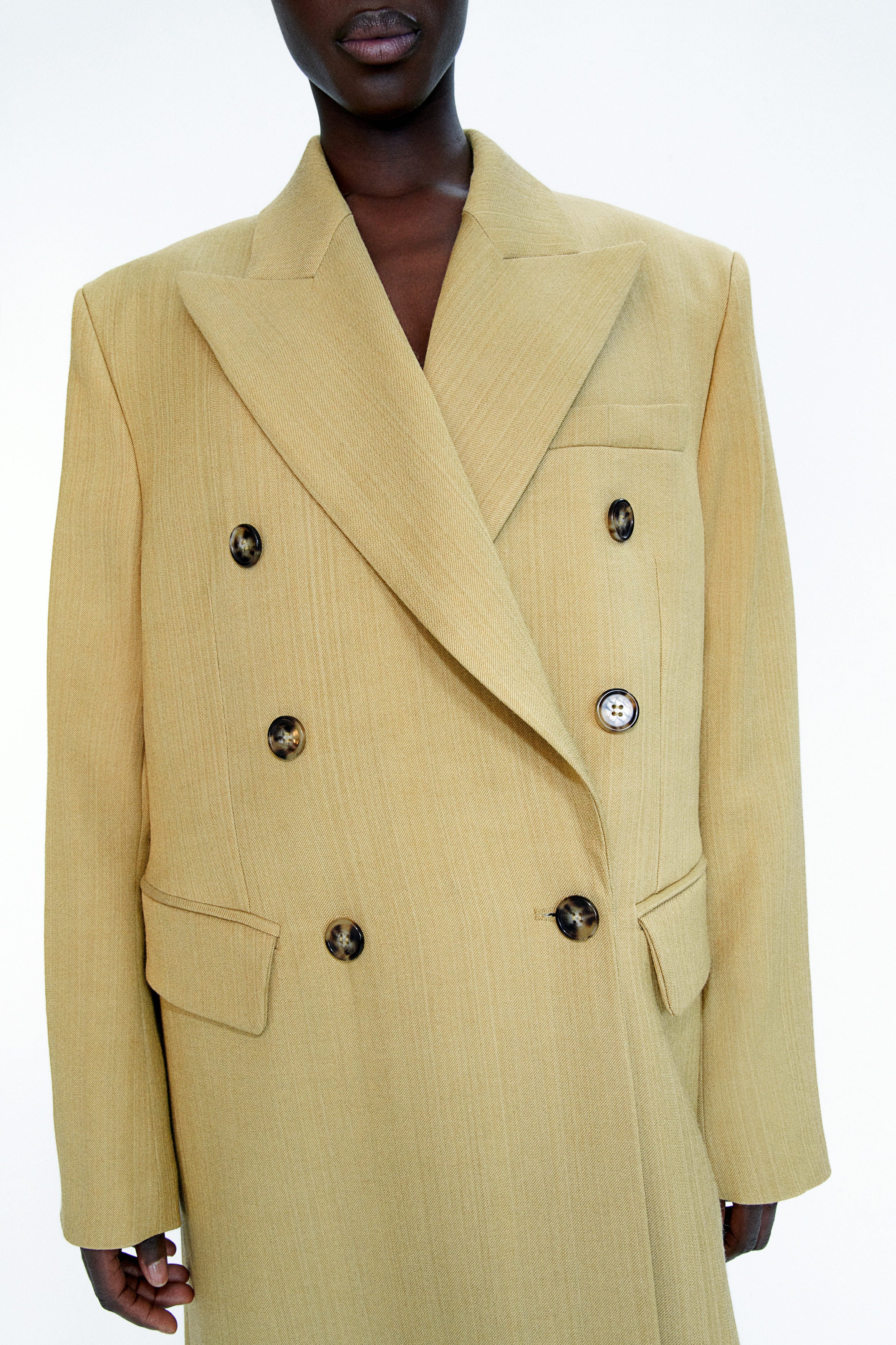 H&M Studio double-breasted mustard wool blend maxi coat Palace of Nowhere