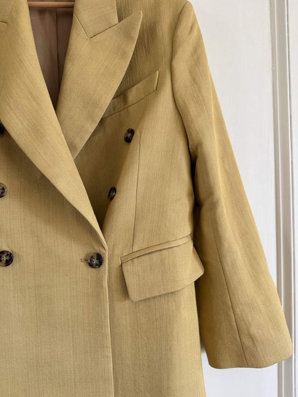 H&M Studio double-breasted mustard wool blend maxi coat Palace of Nowhere